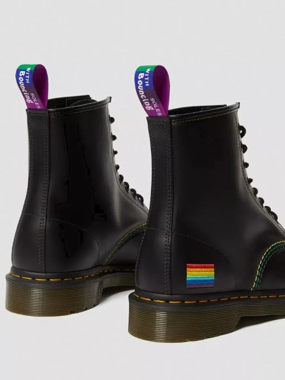 DR. MARTENS Unisex 1460 For Pride Smooth Leather Lace Up Boots Size 8M/9W Black - Picture 3 of 14